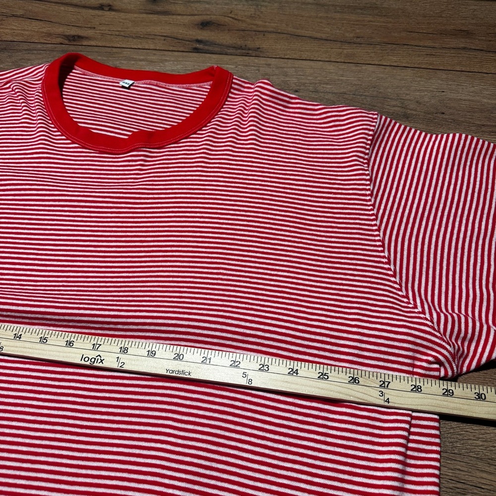 Big Bud Press Red White Striped Burly Long Sleeve Shirt Unisex 2XL - Picture 5 of 6